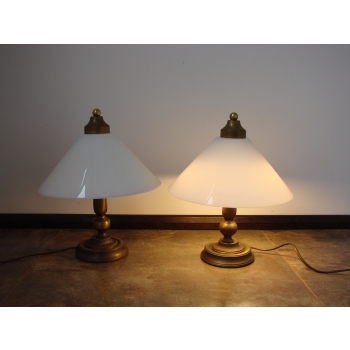 Para lamp stołowych vintage lata 70.